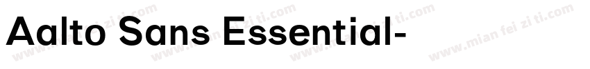 Aalto Sans Essential字体转换
